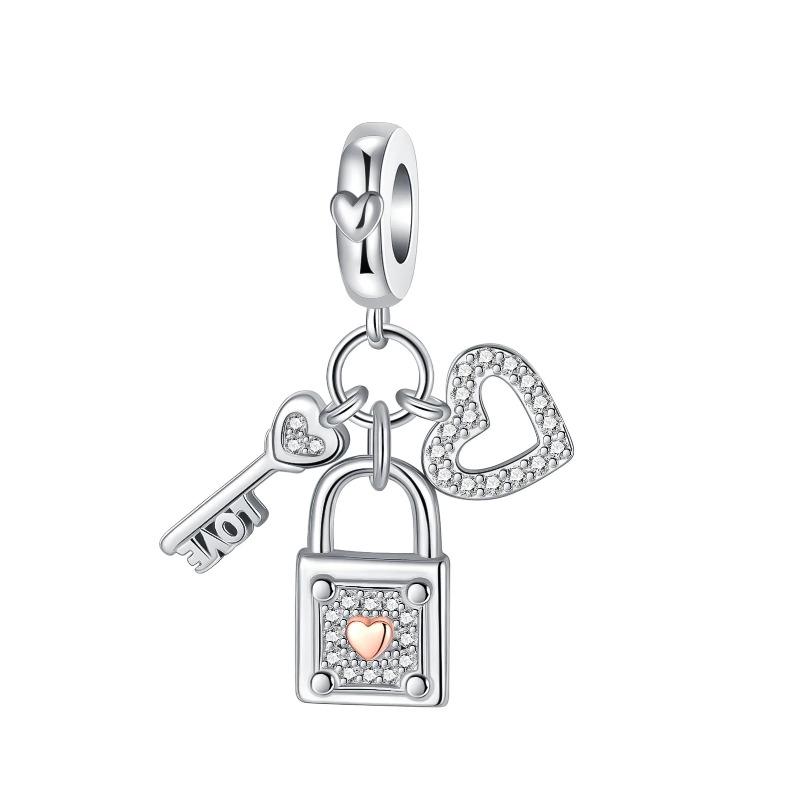 925 Silver Heart Mum Dangle Dream Catcher Charm DIY Jewelry For Women Original Bracelet Beads