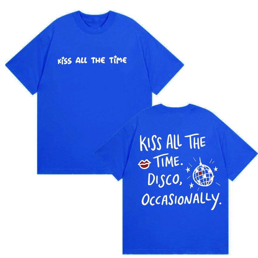Harry Styles Küssen Immer Disco Gelegentlich Druck T-Shirts Herren Damen Mode Baumwolle Y2K Kurzarm T-Shirt
