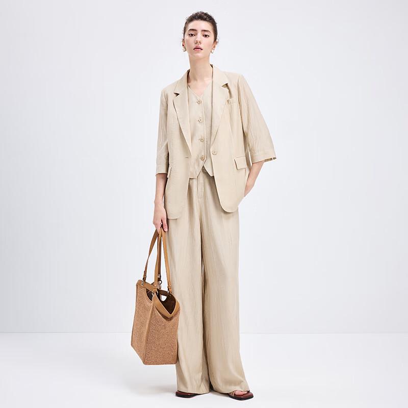 Navigare Women's Old Money Style Wide-Leg Casual Trousers