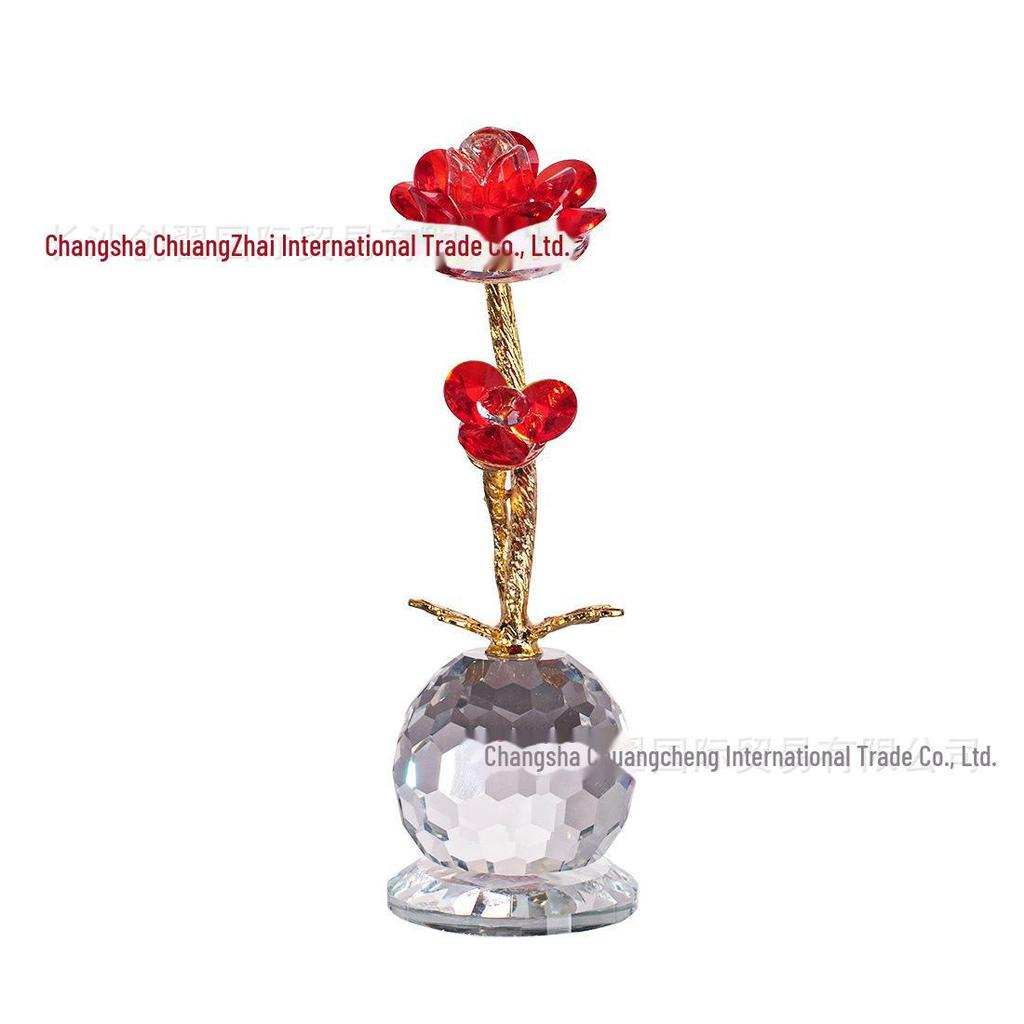 Ornament de lux Crystal Lotus – Sculptură ușoară decorativă pentru sufragerie sau verandă, cadou creativ de aniversare