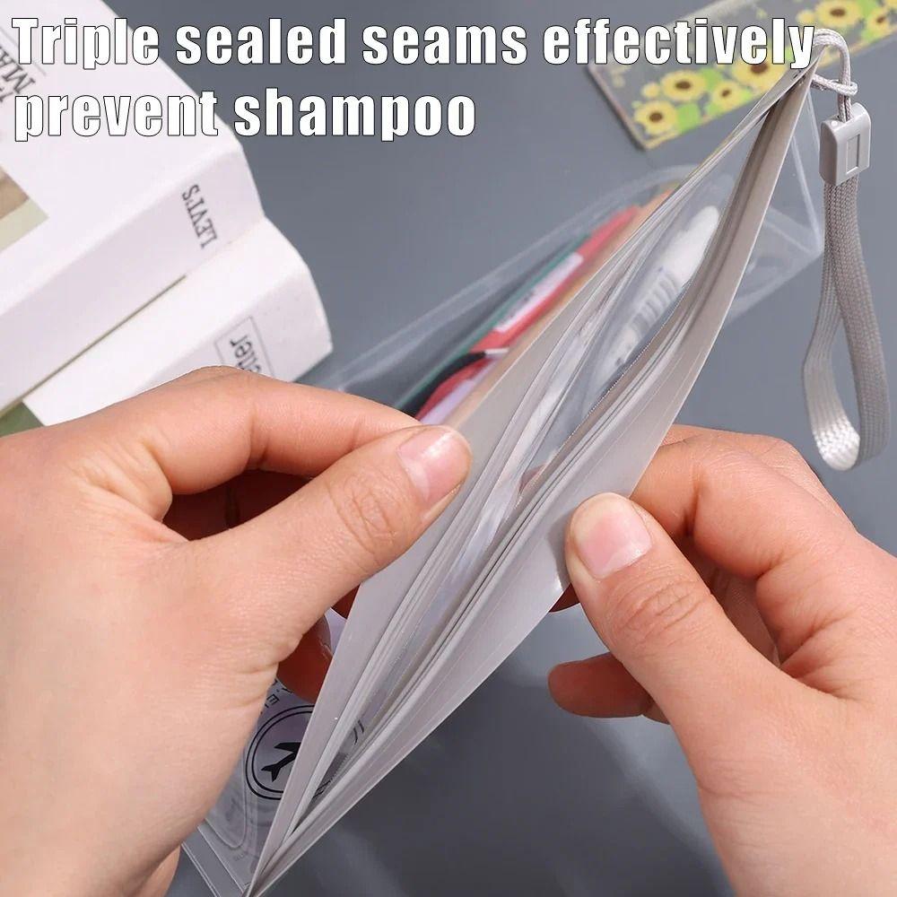 1Pcs Waterproof Flight Make Up Bag Transparent Cleaning Storage Organizer Toiletry Bag  For Women