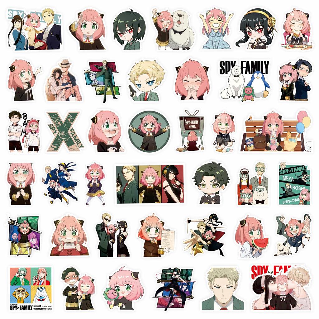 Spy X Family Anime Stickers: Loid, Yor, Anya for Journals and DIY Décor