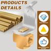 2Pcs 3-Way Brake Line Tee with Mounting Bracket Brass Brake Line Union Fittings 3/16" for 3/8"-24 Threads Maintaining Brake Systems for Fuel Line