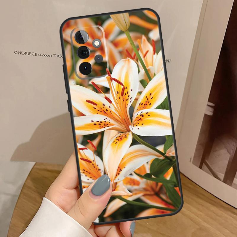 Colorful Flower Lily Funda For Samsung Galaxy A15 A25 A35 A55 A52 A32 A12 A14 A34 A54 A51 A71 A53 A13 A33 Case