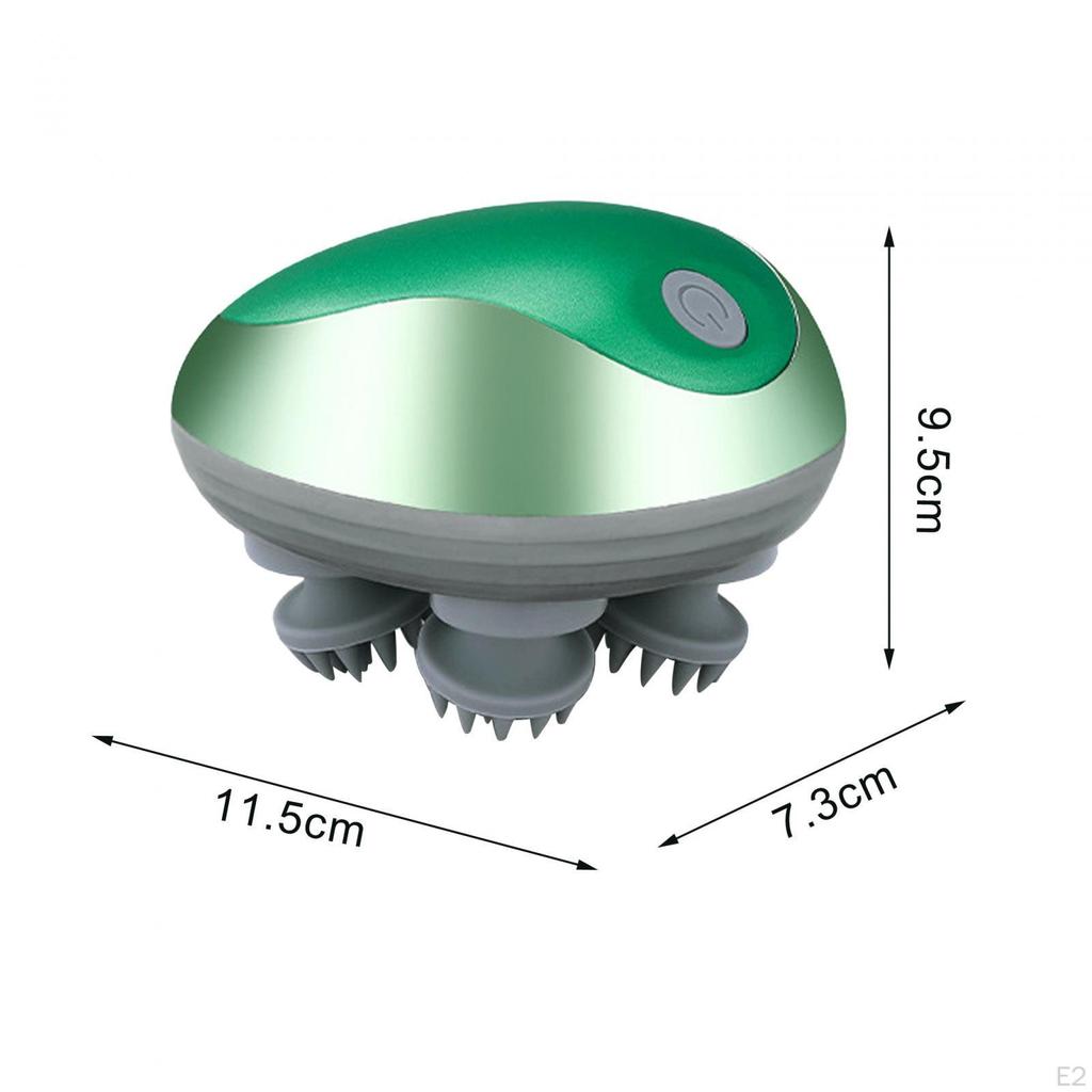 Electric Scalp Massager 96 Massage Nodes Improve Sleep Cordless Dog green