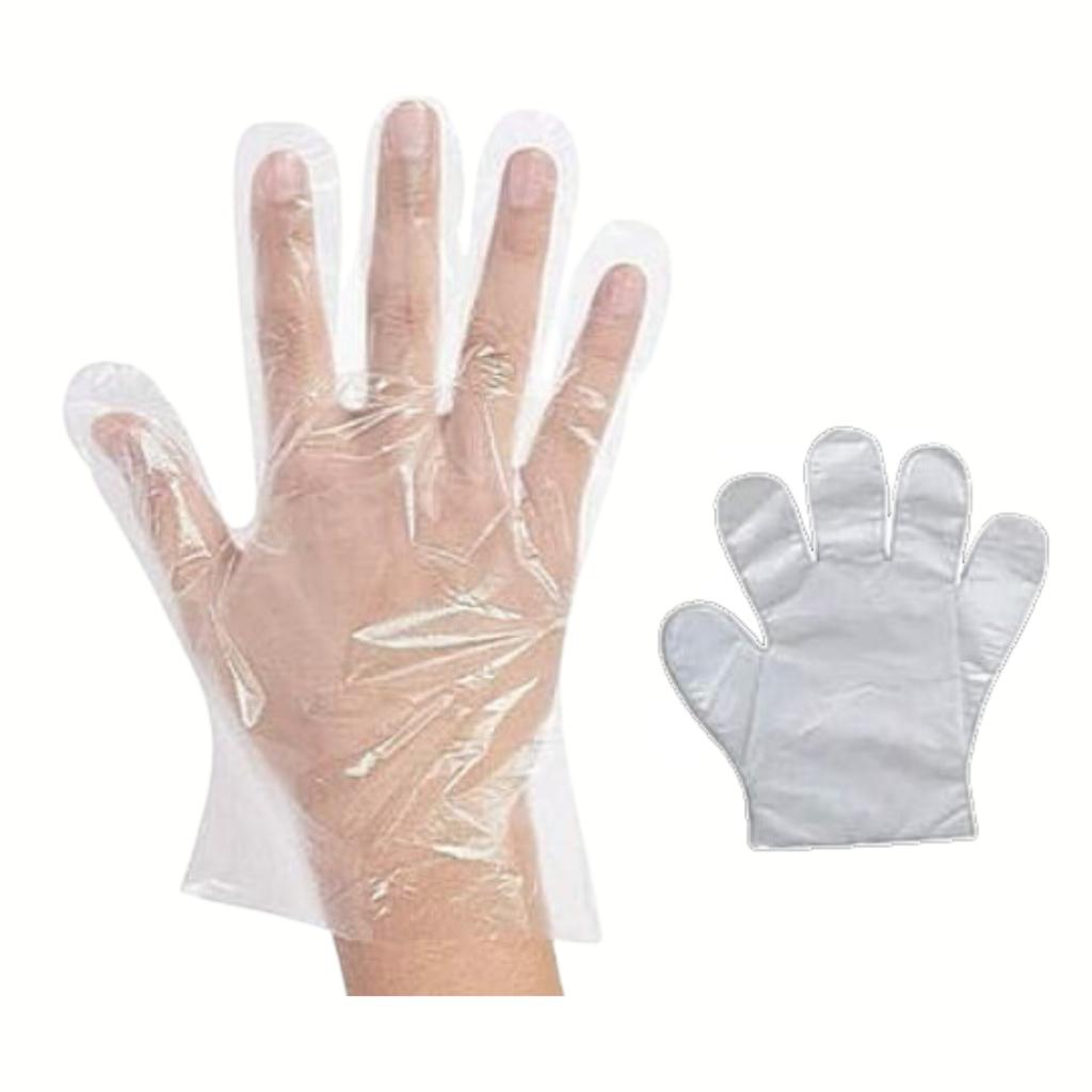 Disposable Transparent Foil Gloves 100 Pcs