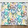 Curtains Full Screen Love Romantic 3D Digital Printing Blackout Curtain Punching