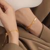 Stainless Steel Geometric Chain Bangle Bracelet Trendy  Romantic Lover Dream Gift  Bracelet Anniversary
