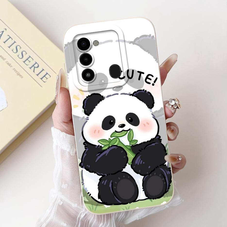For Tecno Spark Go 2022 Case KG5 KG5h Cute Panda Cartoon Cover For Tecno Spark 8C Spark8C KG5k KG5j Phone Case Soft Fundas Coque