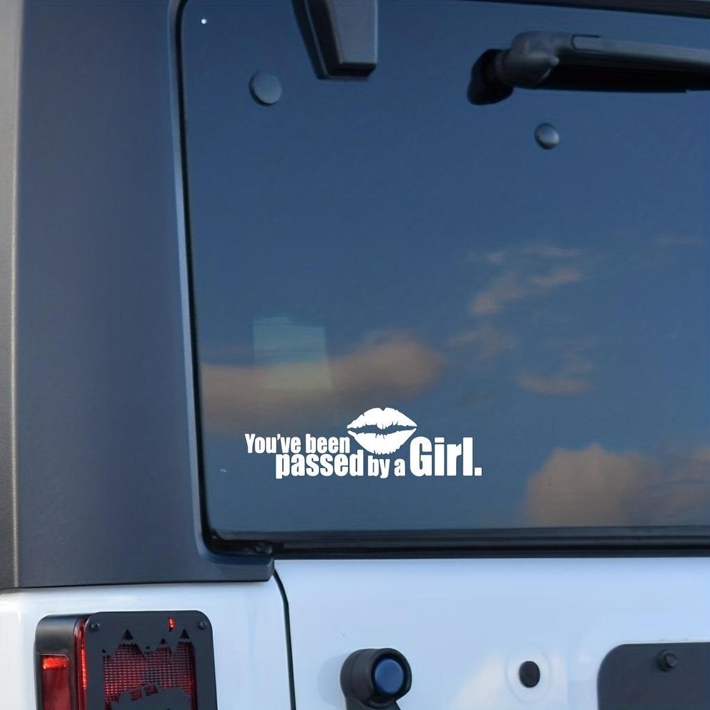 22X6.6CM Vinyl Car Window Sticker - 'You've Passed a Girl' Design