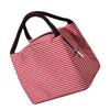 Matboksveske Bærbar Stor Kapasitet Sammenleggbar Isolert Piknikveske for Reise Arbeid Rød Stripete