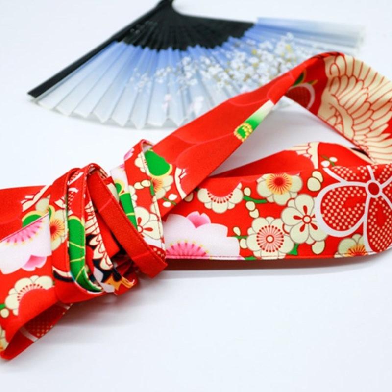 Women's Kimono Collar Support Accessory for Traditional Japanese Dress Core Collar Lining with Flower Print Kimono Belt