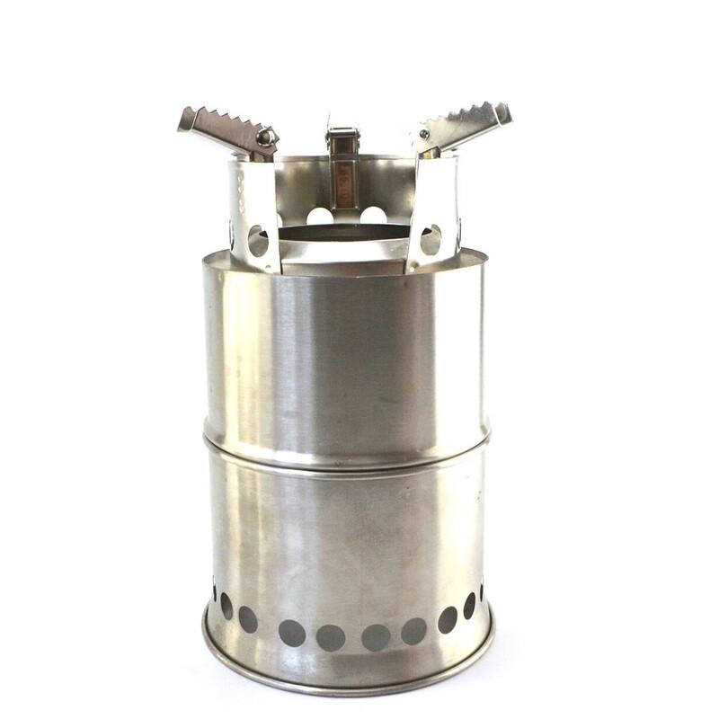 Nufeng Portable Stainless Steel Camping Stove (Wood & Alcohol)