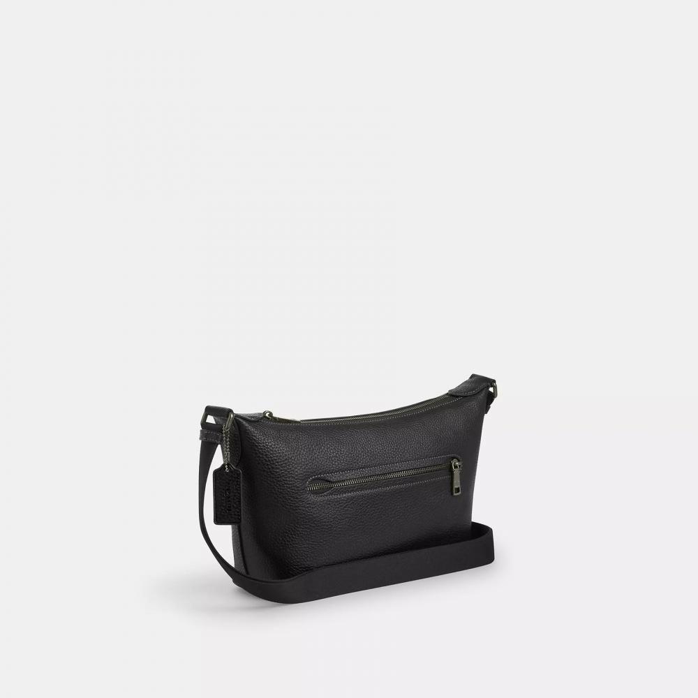 Coach Small Finn Crossbody Bag With Pouch Gunmetal Black