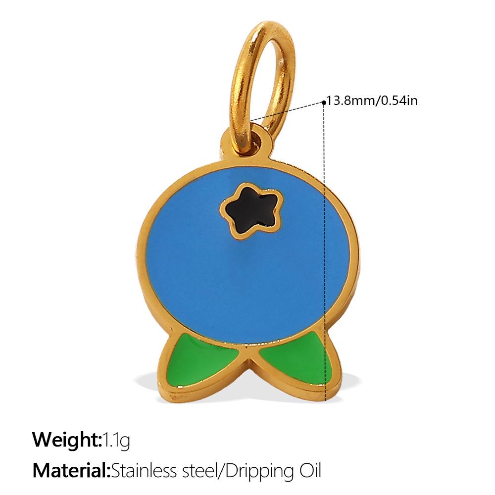 Colorful Pineapple Lemon Pendant with Drip Oil Finish