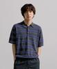 Yunionbeullu Waltz Stripe Collar Half Knit [Midnight Charcoal]