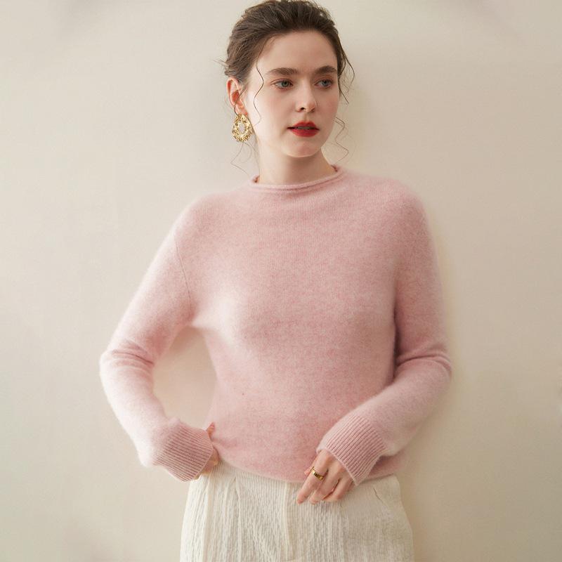 2025 Autumn/Winter Women's High Neck 100% Pure Cashmere Soft Knit Sweater - Thick, Skin-Friendly Inner Layer.