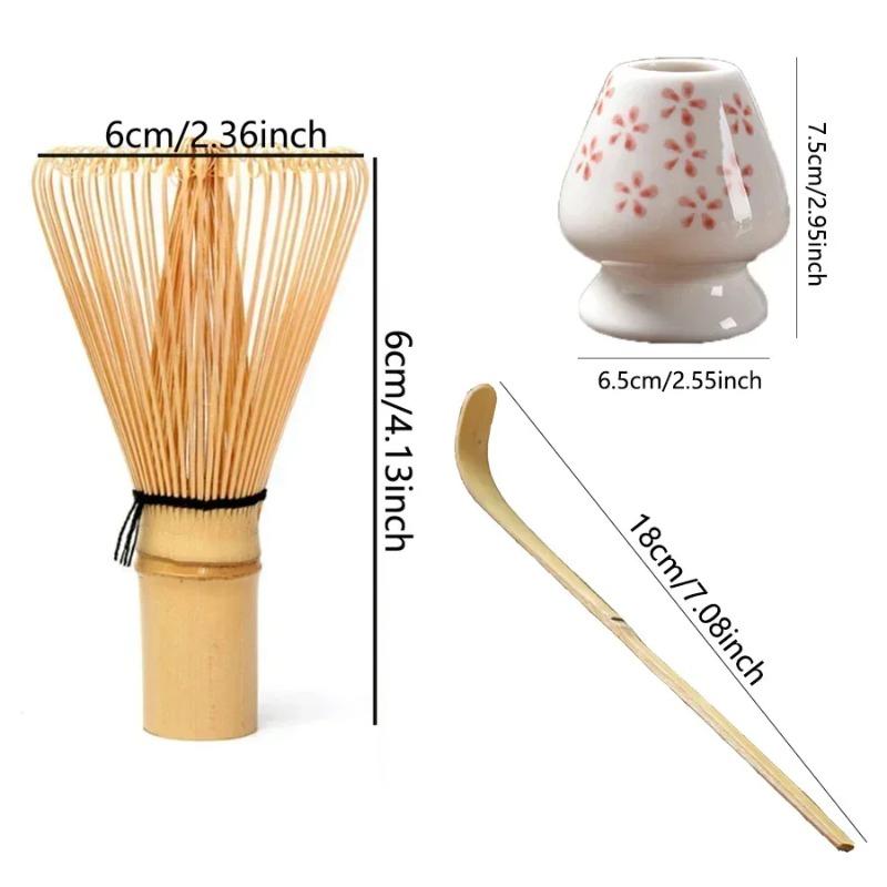 3pcs/set Japanese Tea Set Matcha Mixing Brush Matcha Set Combination Kitchen Matcha Bamboo Accessories Tea Brush Accessories