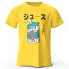 Japanese Soda Pop Anime Printed 100% Cotton T-Shirt, Ultra Soft Round Neck Short Sleeve Tee for Men & Women