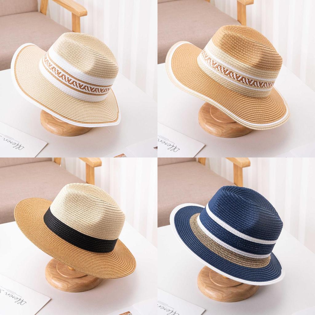 Summer Mens Weave Wide Brim Sun Hat With Foldable Design For Beach And Travel