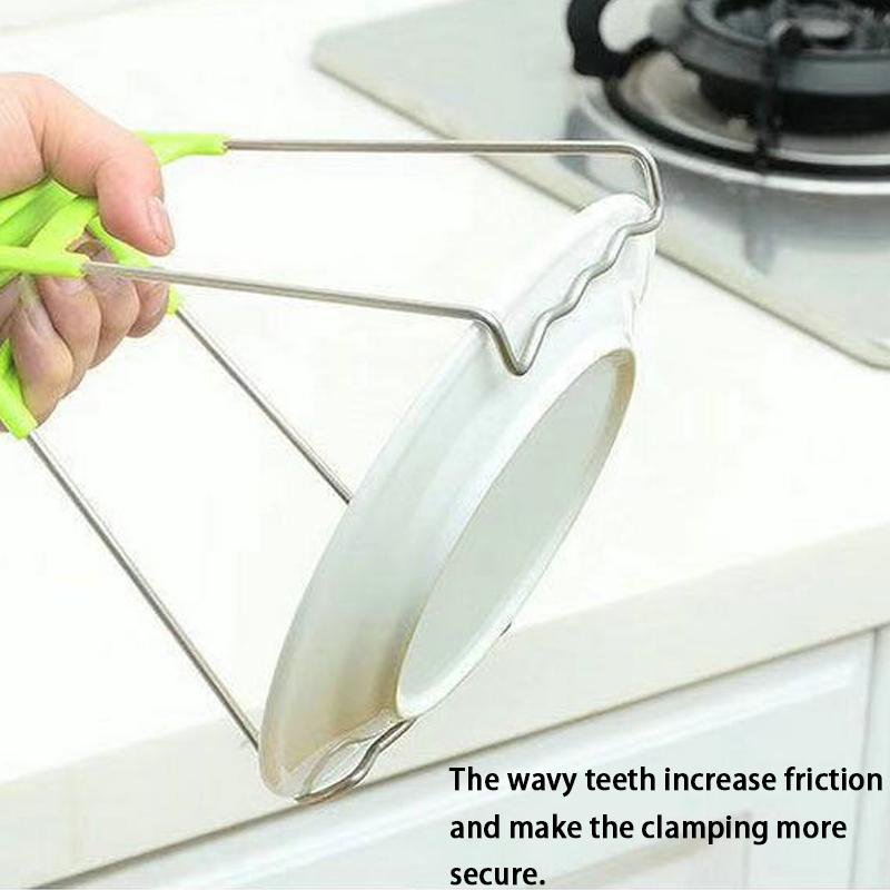 Stainless Steel Plate Lifter With Silicone Stainless Steel Bowl Clamp Anti-Scalding Clamp Kitchenware