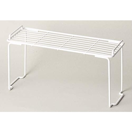 Pearl Metal Kitchen Rack, White, 33.5cm Wide, Slim Stackable Shelves, Blanc Kitchen, HB-4447