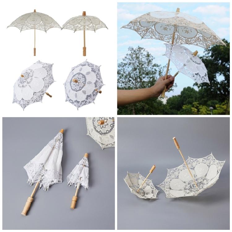 Lace Parasol Elegant Lace Umbrella for Outdoor Party Photo Props Decorative Parasol Lacework Umbrella for Garden