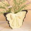 Cute Butterfly Ceramic Vase Bowknot Plant Pot Table Decoration Flowers Arrangement Artificial Flower Vases Room Aesthetic Decor