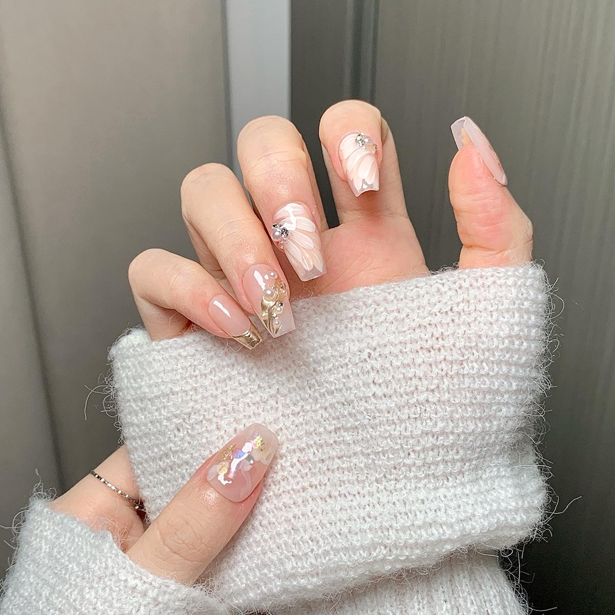 

Handmade High-End Short Press-On Nail Art Patches