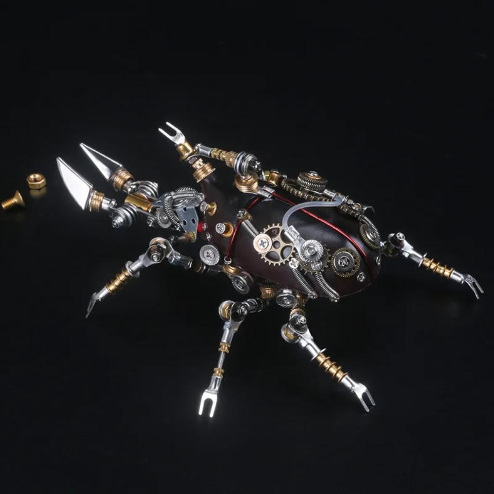 Quebra-Cabeça 3D de Metal Inseto Mutante Estilo Mecânico Grande Saco Inseto Besouros Cervo Rinoceronte Kits de Modelo Montados Artesanato de Alto Padrão Presente