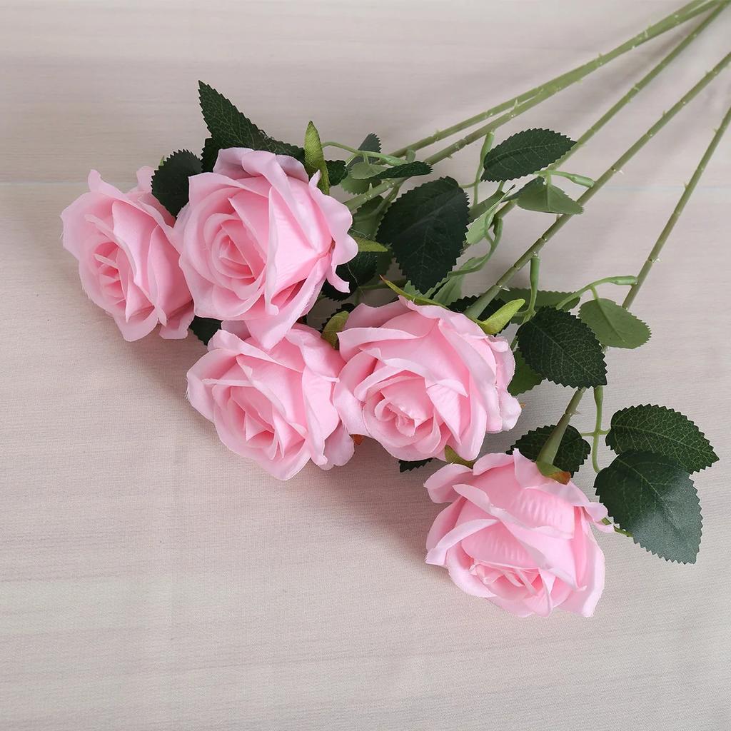 30PCS Simulation Silk Roses Artificial Flowers Wedding Home Valentine's Day Decoration Advanced Fake Bouquet Wall