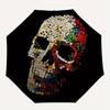 1pc Dice Skull Automatic Folding Umbrella, 8-Rib Sturdy Canopy, Portable Travel Umbrella for Outdoor Use,088