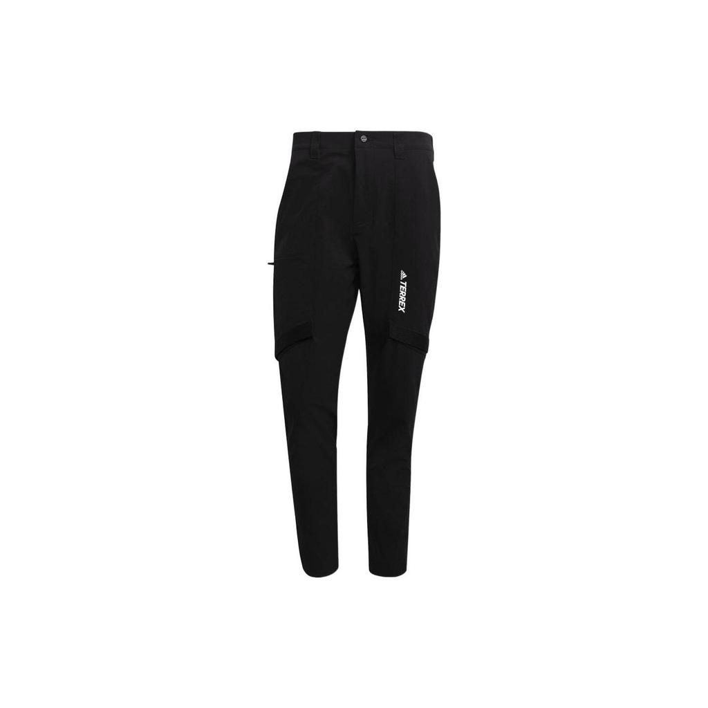 Adidas Printed Straight-Leg Casual Sports Pants Men Bottoms Black GI7308