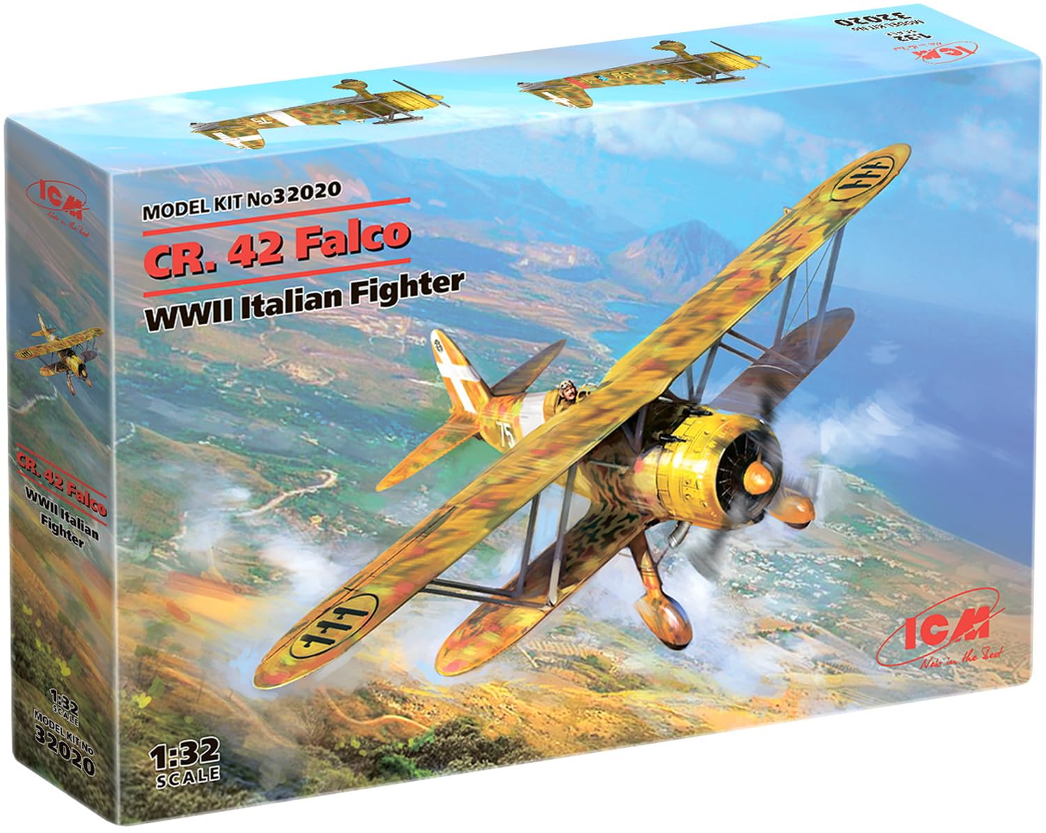 

ICM 1/32 Italian Air Force Fiat CR.42 Falco Plastic Model Kit 32020