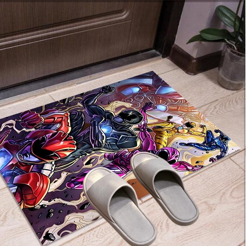 Mighty Morphin Power Rangers Pattern Rug, Indoor/Outdoor Mat, for Picnic, Gameroom, Bedroom, Office, Living Room, Home Decor Carpet, Birthday Gift