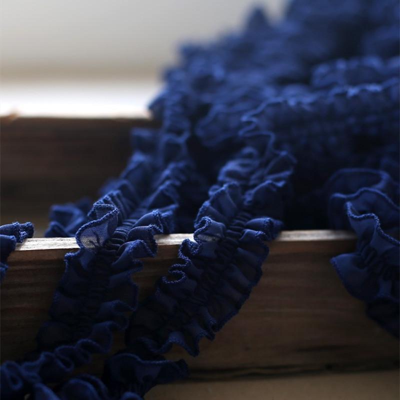 Bright Cartoon Color Chiffon Center Pleated Lace Ribbon DIY Children's Clothing Skirt Headband Headgear Hat Handcraft Materials