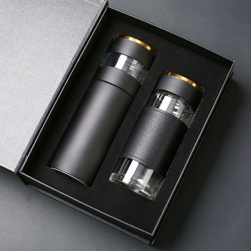 316 Stainless Steel Insulated Smart Cup with Tea-Water Separation, Double-Layer Vacuum, Custom Business Gift Logo