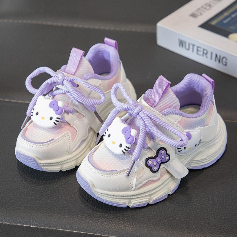Girls' Athletic Shoes, Soft-soled, Children's Chunky sneakers2026Spring New Cartoon Casual Shoes, Versatile Running Shoes for Girls