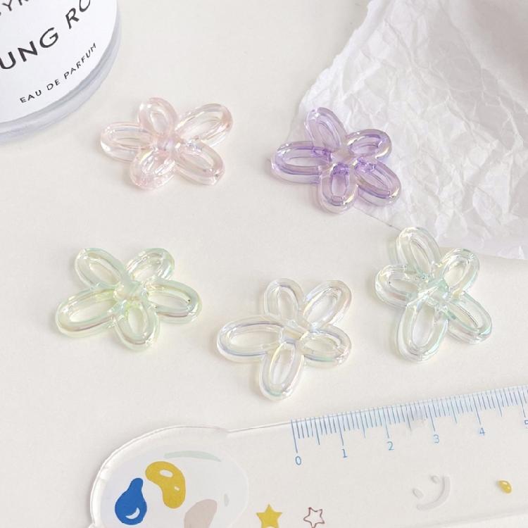 Colorful Hollow Flower Charm Necklace Pendant Bracelet Jewelry Making Handmade