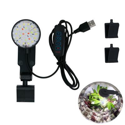 Aquarium Clip Small Growth Aquarium Adjustable High Low Aquatic Plant Aquarium Wide Perfect for Tropical and Goldfish Light, Light, Clip-on Light,
