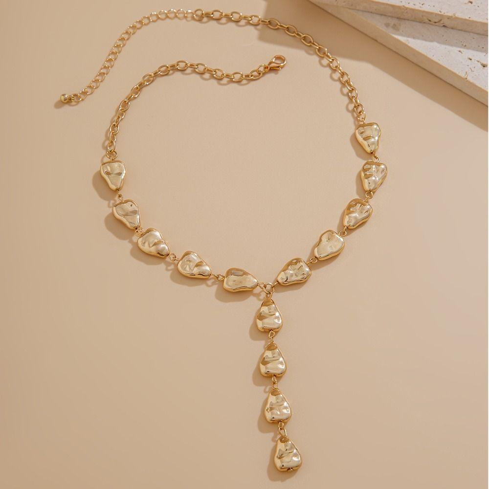 Simple Bead Necklaces Women Irregular Imitate Baroque Bead Necklace Women Collarbone Chain  Women
