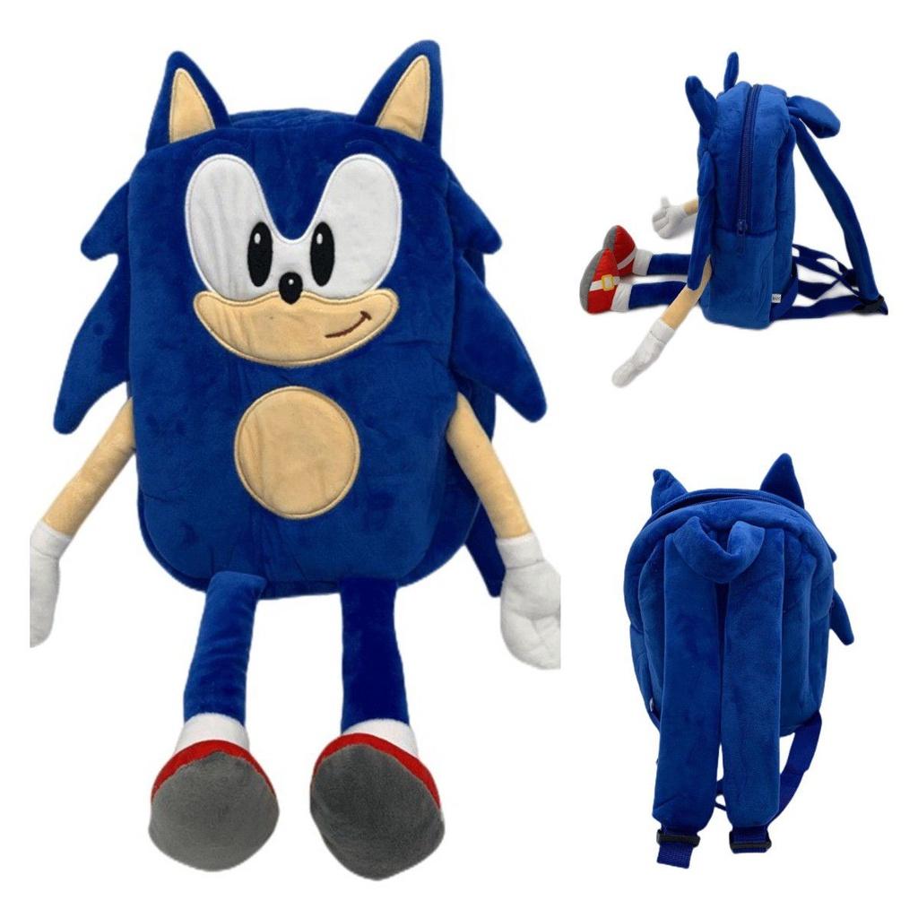 Sonic The Hedgehog Plush Toy Backpack For Kids Soft And Colorful Schoolbag For Boys And Girls