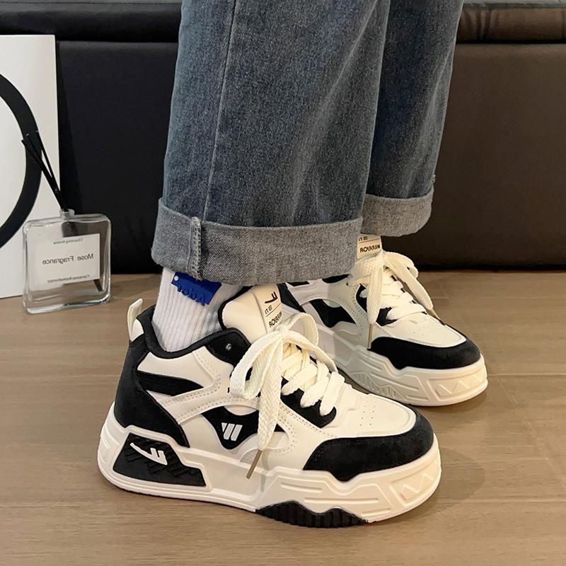 

Shoes women s black and white panda board shoes women s 2 new summer versatile niche trendy shoes platform white shoes 40
