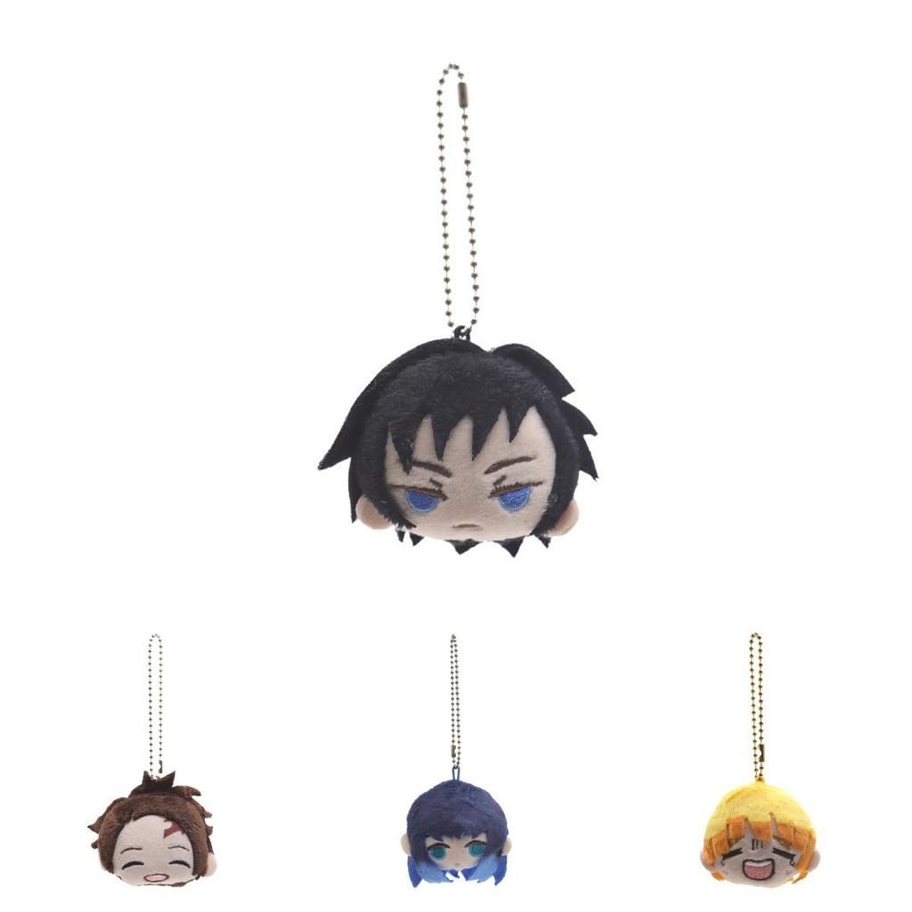 Adorable Demon Slayer Plush Brooch Keychain Featuring Tanjiro Inosuke Zenitsu Collectibles