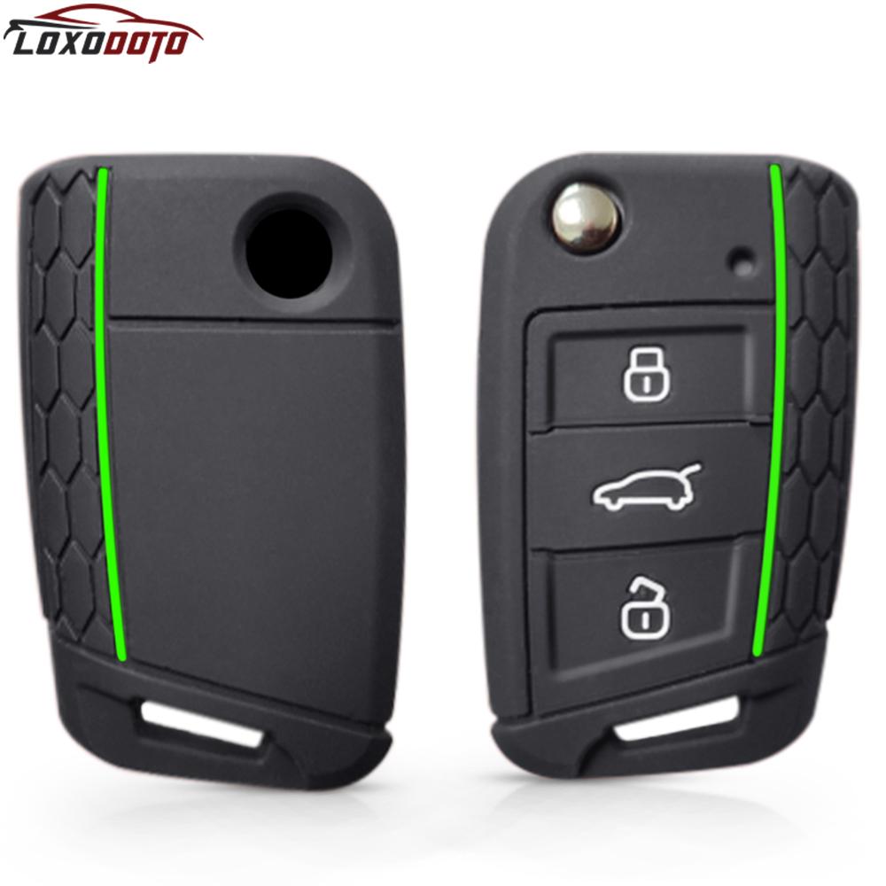 

Для Skoda Superb Octavia Fabia Rapid Kodiaq Для VW Golf 7 GTI POLO Touran Tiguan Для Seat Ibiza Leon Чехол для ключа автомобиля Накладки Брелок