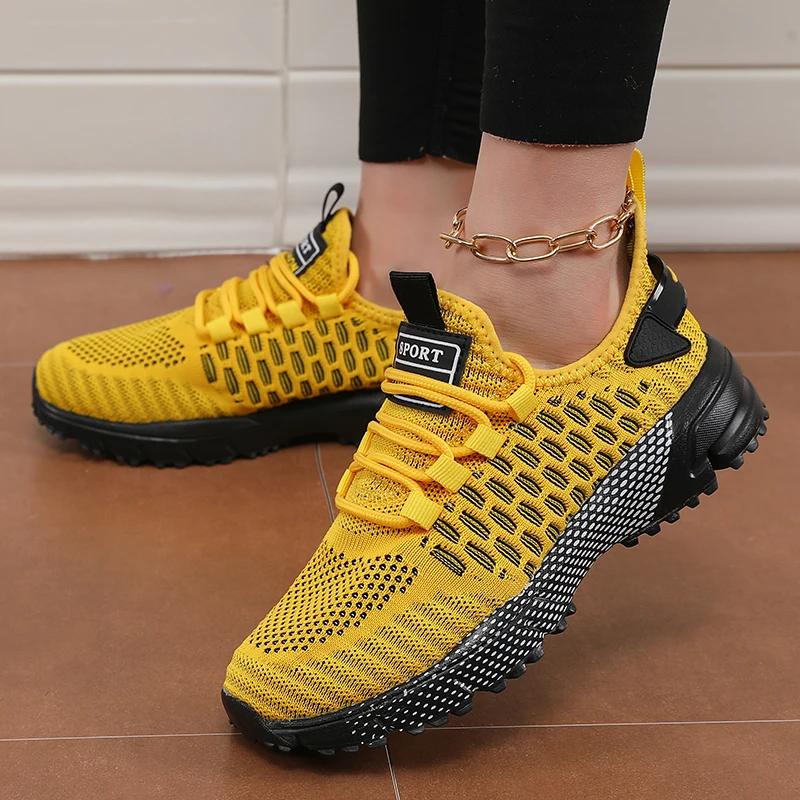 Women'S Sports Shoes Summer Fashion Breathable Mesh Trendy Shoes Multifunctional Lightweight Running Sneakers  De Mujer