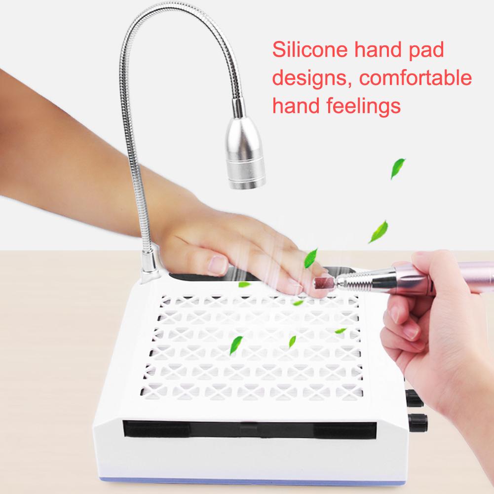 4 In 1 80W Strong Power Electric Nail Drill Nail Cleaner Nail Art Lamp Hand Pillow