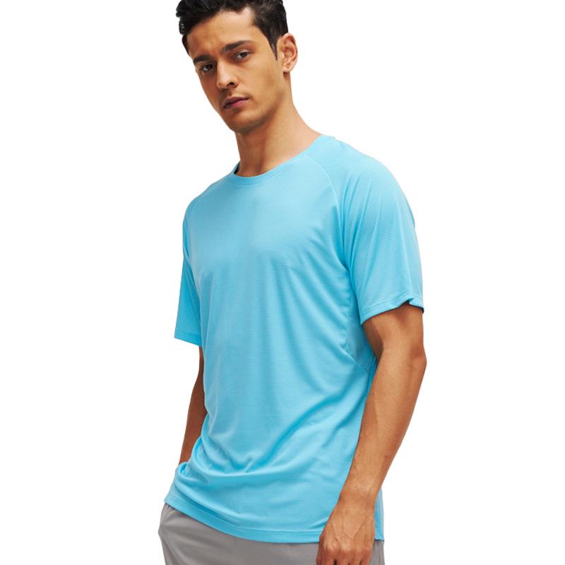 Men's Summer Quick-Drying Breathable Lightweight Crew Neck Short Sleeve Running T-Shirt