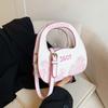 Fashion Women's Shoulder Bag Personalized Cartoon Pattern Small Handbags Sweet Girls Letter Versatile Crossbody Bags New Trend