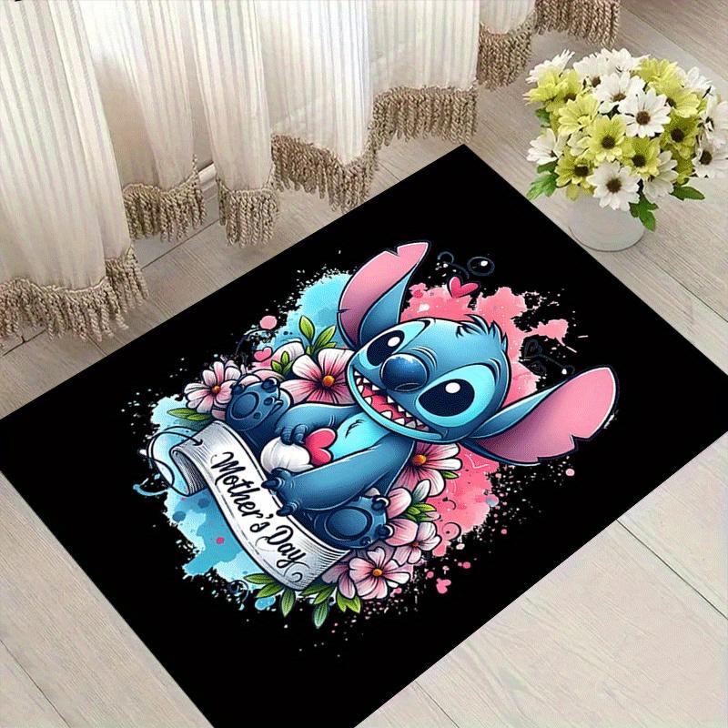 

1pc Cute Stitch Pattern Area Rug Soft Flannel Floor Mat for Living Room,Office,Bedroom and Carpet,Sofa Coffee Table Floor Mat 60cm by 90cm